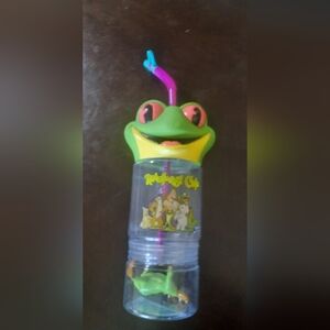 Frog-Themed Kids Toy Cup with Straw Rainforest Cafe